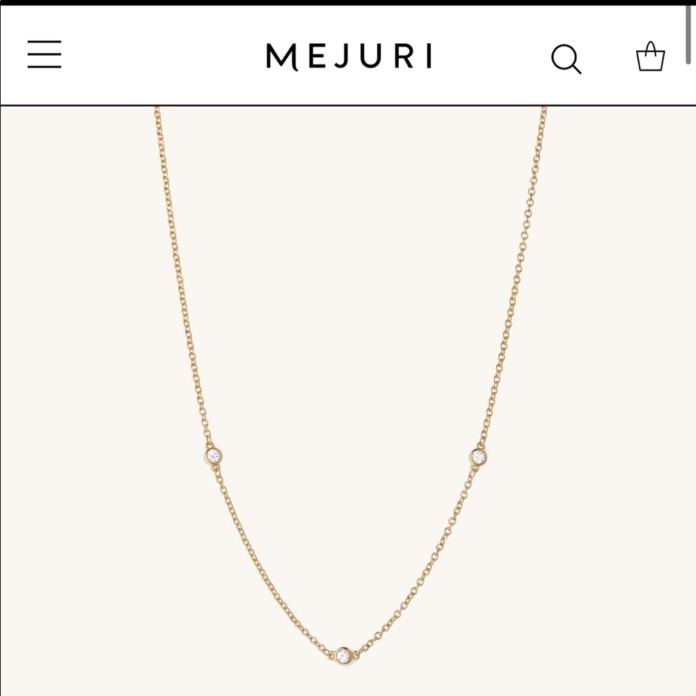 Mejuri sapphire satellite necklace